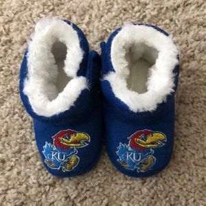 Kansas Jayhawks football slippers